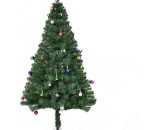 Outsunny Albero di Natale Artificiale Abete con Decorazioni 150cm Verde folto, Alberi di Natale Addobbati 02-0354 8050046618518