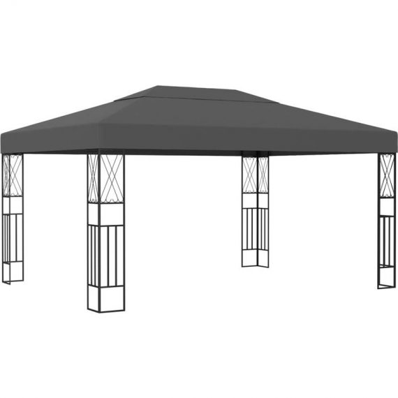 Youthup - Gazebo 3x4 m Antracite in Tessuto - Antracite 48008-IT
