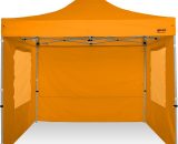Gazebo Pieghevole 3x3 Ray Bot con laterali finestrati - arancione - arancione 3ROF