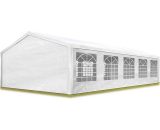 Tendapro - Tendone per Feste Gazebo 5x10 m bianco pe 180g/m² Impermeabile Protezione uv Tenda Giardino Sagre Eventi Mercati Esterno - bianco 90104