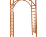 Outsunny Arco in Legno da Giardino con Pergola e Spalliera per Piante Rampicanti, Decorazioni per Matrimonio e Patio, 160x60x215cm 845-457 8056644080191